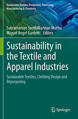 Couverture cartonnée Sustainability in the Textile and Apparel Industries de 