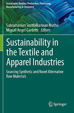 Couverture cartonnée Sustainability in the Textile and Apparel Industries de 