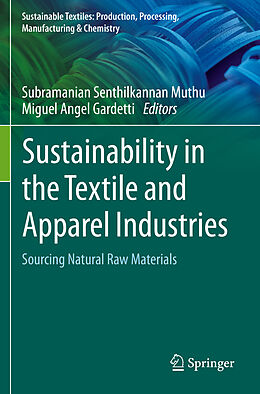 Couverture cartonnée Sustainability in the Textile and Apparel Industries de 