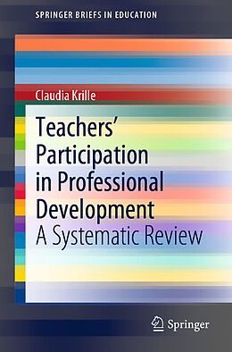Kartonierter Einband Teachers' Participation in Professional Development von Claudia Krille