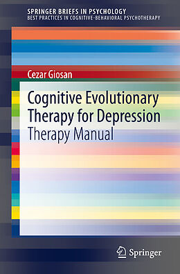 Couverture cartonnée Cognitive Evolutionary Therapy for Depression de Cezar Giosan