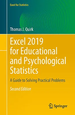 E-Book (pdf) Excel 2019 for Educational and Psychological Statistics von Thomas J. Quirk