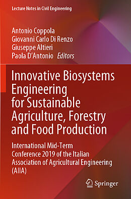 Couverture cartonnée Innovative Biosystems Engineering for Sustainable Agriculture, Forestry and Food Production de 