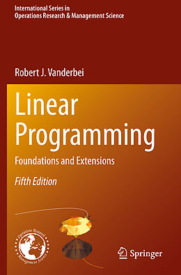 Couverture cartonnée Linear Programming de Robert J. Vanderbei