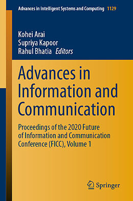 Couverture cartonnée Advances in Information and Communication de 