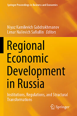Couverture cartonnée Regional Economic Development in Russia de 