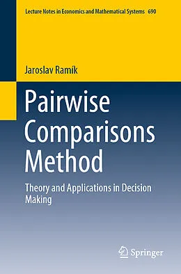 E-Book (pdf) Pairwise Comparisons Method von Jaroslav Ramík