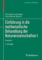 E-Book (pdf) Einführung in die mathematische Behandlung der Naturwissenschaften I von Christoph Luchsinger, Hans Heiner Storrer