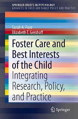 Couverture cartonnée Foster Care and Best Interests of the Child de Elizabeth T. Gershoff, Sarah A. Font