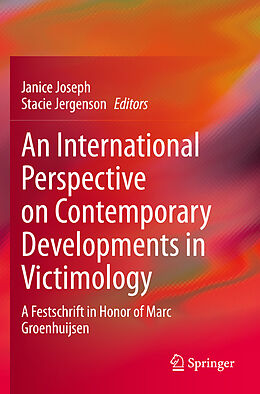 Couverture cartonnée An International Perspective on Contemporary Developments in Victimology de 