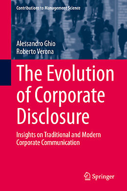 Fester Einband The Evolution of Corporate Disclosure von Roberto Verona, Alessandro Ghio