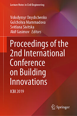 Fester Einband Proceedings of the 2nd International Conference on Building Innovations von 