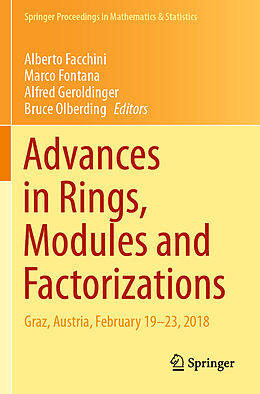 Kartonierter Einband Advances in Rings, Modules and Factorizations von 