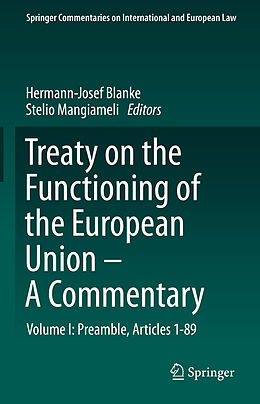 Livre Relié Treaty on the Functioning of the European Union - A Commentary de 