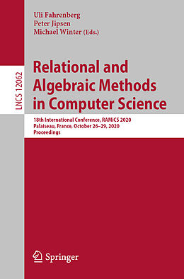 Couverture cartonnée Relational and Algebraic Methods in Computer Science de 