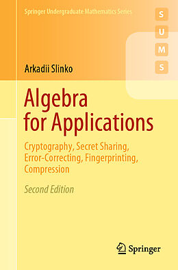 Couverture cartonnée Algebra for Applications de Arkadii Slinko