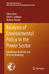 E-Book (pdf) Analysis of Environmental Policy in the Power Sector von Yihsu Chen, Afzal S. Siddiqui, Makoto Tanaka