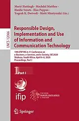 Kartonierter Einband (Kt) Responsible Design, Implementation and Use of Information and Communication Technology von 