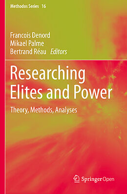 Couverture cartonnée Researching Elites and Power de 