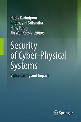 Livre Relié Security of Cyber-Physical Systems de 