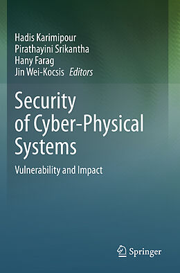 Couverture cartonnée Security of Cyber-Physical Systems de 