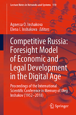 Couverture cartonnée Competitive Russia: Foresight Model of Economic and Legal Development in the Digital Age de 