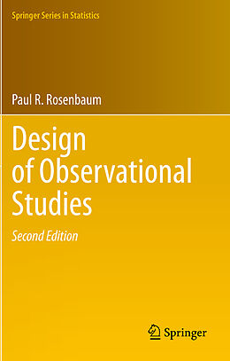 Couverture cartonnée Design of Observational Studies de Paul R. Rosenbaum