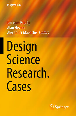 Couverture cartonnée Design Science Research. Cases de 