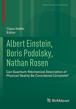 Couverture cartonnée Albert Einstein, Boris Podolsky, Nathan Rosen de 