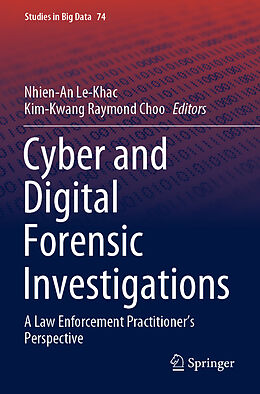 Couverture cartonnée Cyber and Digital Forensic Investigations de 