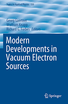 Couverture cartonnée Modern Developments in Vacuum Electron Sources de 