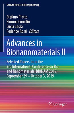 Kartonierter Einband Advances in Bionanomaterials II von 