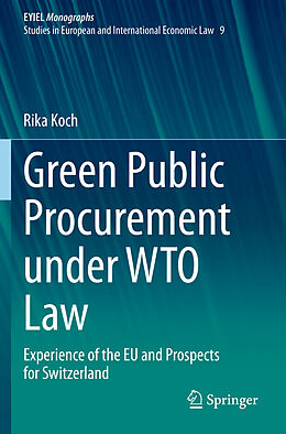 Couverture cartonnée Green Public Procurement under WTO Law de Rika Koch