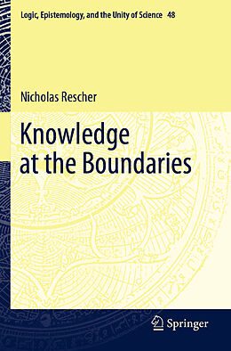 Couverture cartonnée Knowledge at the Boundaries de Nicholas Rescher