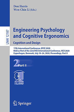 Kartonierter Einband Engineering Psychology and Cognitive Ergonomics. Cognition and Design von 