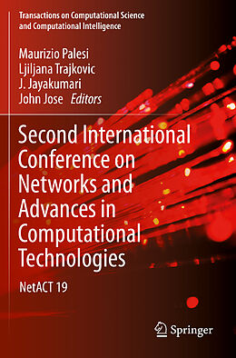 Couverture cartonnée Second International Conference on Networks and Advances in Computational Technologies de 