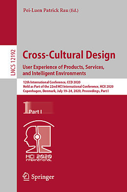 Kartonierter Einband Cross-Cultural Design. User Experience of Products, Services, and Intelligent Environments von 