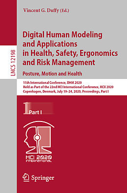 Kartonierter Einband Digital Human Modeling and Applications in Health, Safety, Ergonomics and Risk Management. Posture, Motion and Health von 