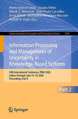Couverture cartonnée Information Processing and Management of Uncertainty in Knowledge-Based Systems de 