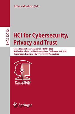 Kartonierter Einband HCI for Cybersecurity, Privacy and Trust von 