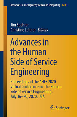 Kartonierter Einband Advances in the Human Side of Service Engineering von 