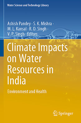 Couverture cartonnée Climate Impacts on Water Resources in India de 