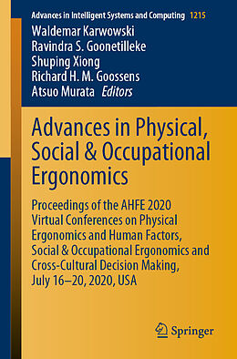 Kartonierter Einband Advances in Physical, Social & Occupational Ergonomics von 