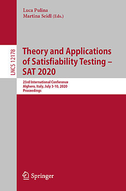 Kartonierter Einband Theory and Applications of Satisfiability Testing   SAT 2020 von 