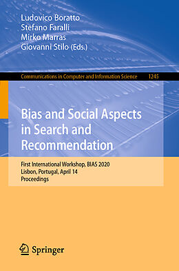 Couverture cartonnée Bias and Social Aspects in Search and Recommendation de 