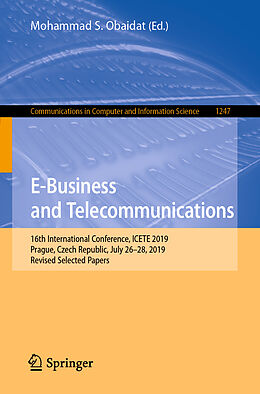 Couverture cartonnée E-Business and Telecommunications de 