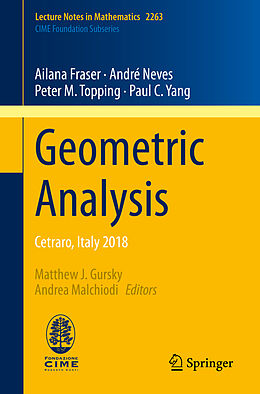 Couverture cartonnée Geometric Analysis de Ailana Fraser, Peter M. Topping, Paul C. Yang