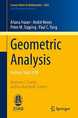 eBook (pdf) Geometric Analysis de Ailana Fraser, André Neves, Peter M. Topping