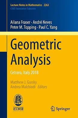 E-Book (pdf) Geometric Analysis von Ailana Fraser, André Neves, Peter M. Topping