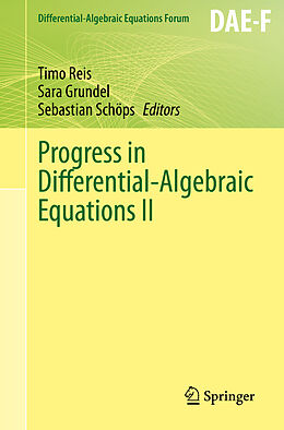 Couverture cartonnée Progress in Differential-Algebraic Equations II de 